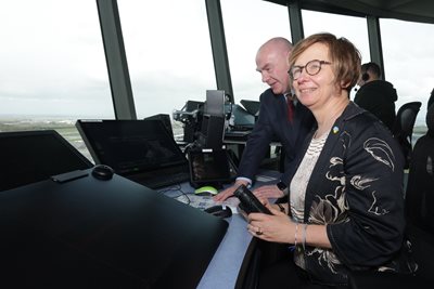 European Commission DG for Mobility & Transport visits Dublin air traffic control tower