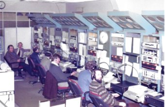 Colleagues in front of the Ballygirreen control tower